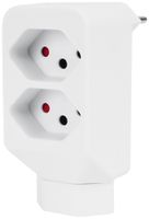Mehrfachstecker Steffen 2×T13+1×T13 10A 230V IP20 weiss