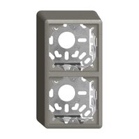 Capot avec plaque de base 2×54mm pour combinaison FX universel gris foncé