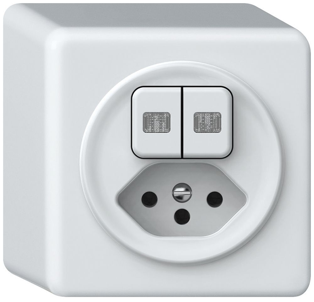 AP-Kombination origin Sch 3+AR + 1×Typ 13 2×beleuchtet weiss