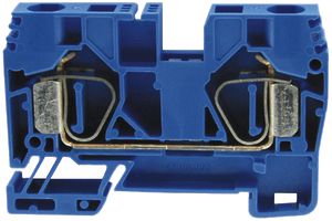 Morsetto di passaggio componibile WZ 1.5…10mm² 60A 600V molla 2×1 DIN 35mm bl