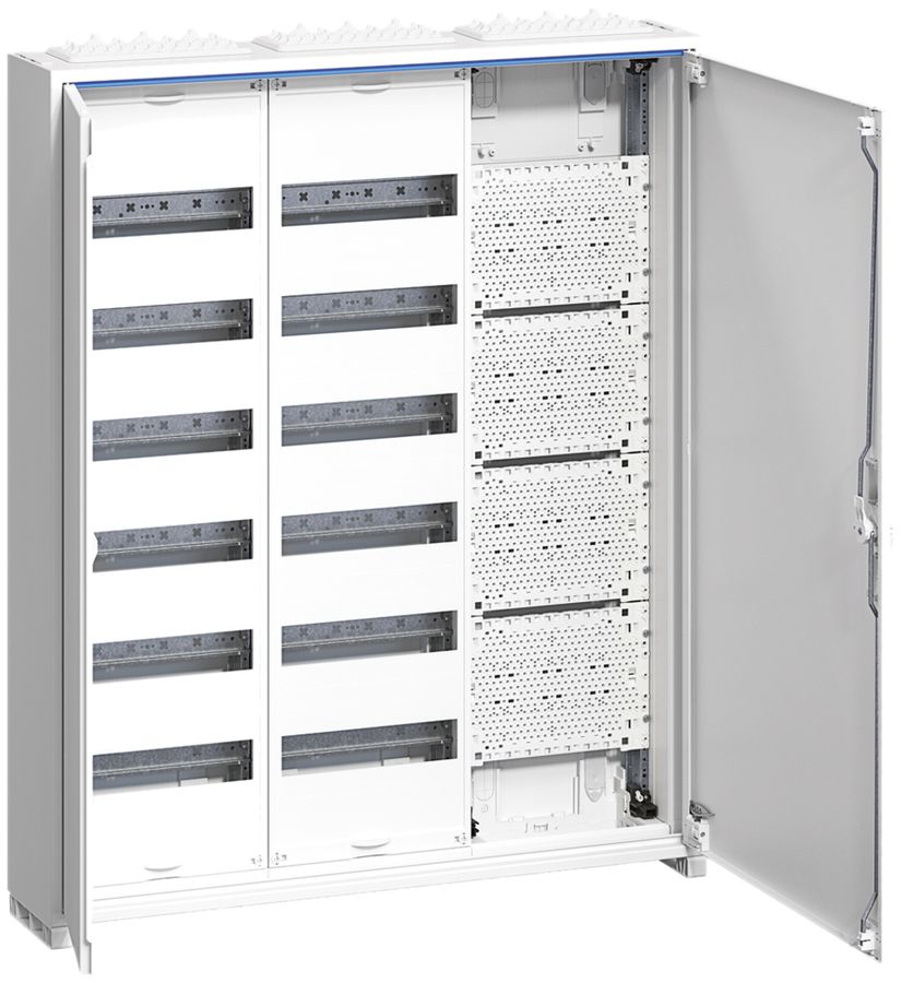 Distributeur AP Hager univers 6 rangées 144UM porte IP44 800×950×160mm