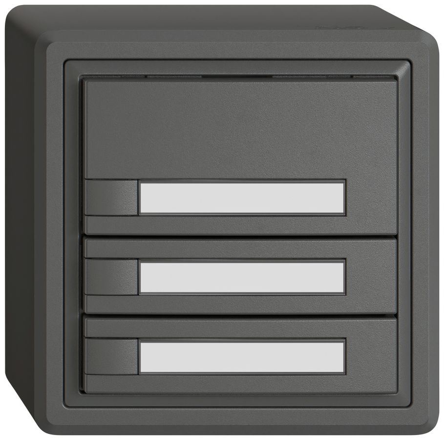 Pulsante KNX RGB AP EDIZIO.liv SNAPFIX® sensore temp.s.LED targ.3× com.1T grs