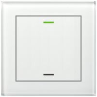 Poussoir KNX RGBW ENC MDT GTL-1T0W.02S 1t/2a temp verre blanc "neutre"