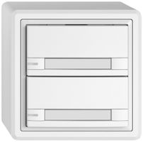 Poussoir KNX RGB AP EDIZIO.liv SNAPFIX® capteur temp.RGB-LED étiqu.2×com.2T bc