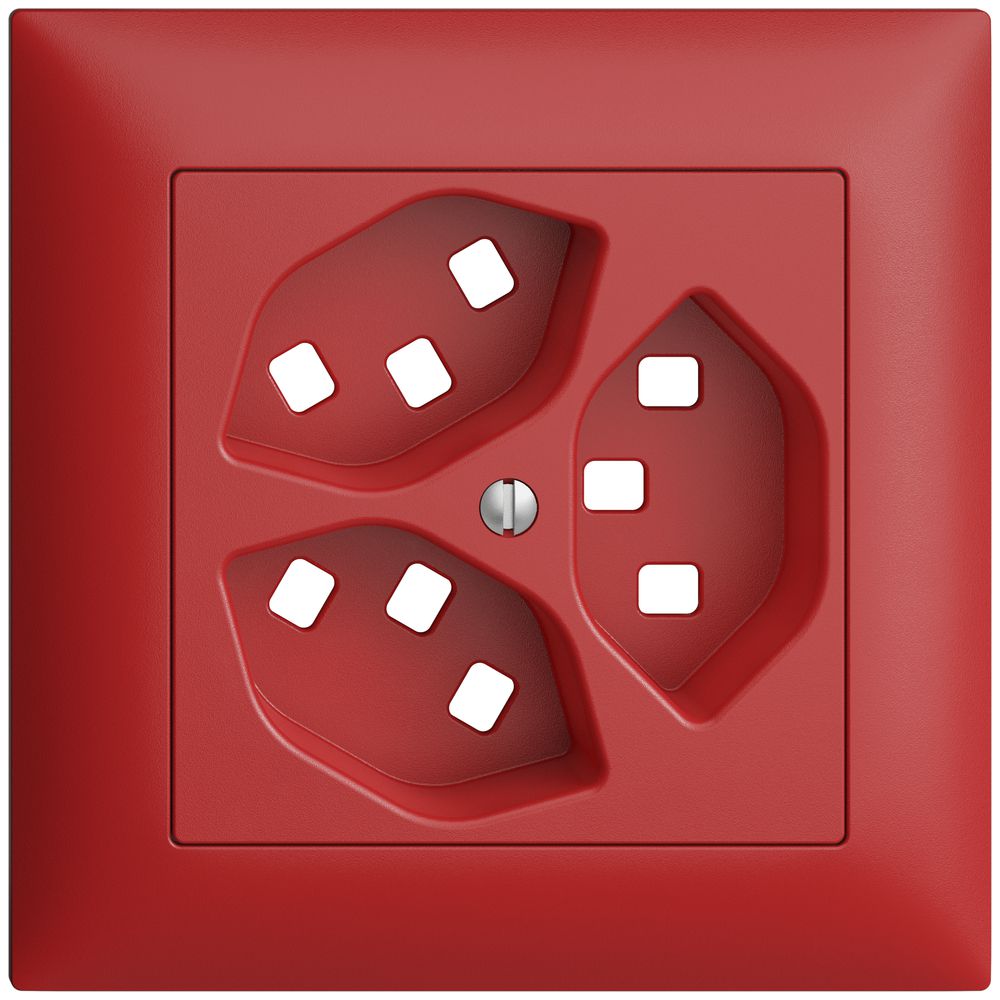 UP-Frontset EDIZIOdue berry 88×88mm 3×T23