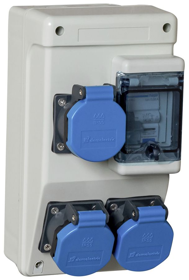 Stromverteiler DEM DB21474 16A 1×FI 2×T23