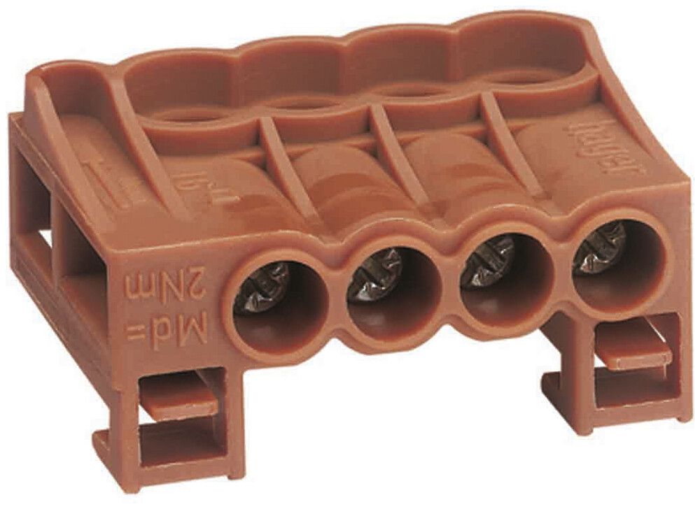 Klemmenblock Hager gamma L 4×25mm² grau