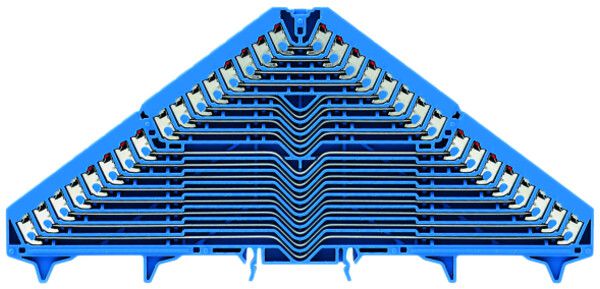 Rangierverteilerklemme Weidmüller PRV 16L PUSH IN TS35×7.5 blau, rot/weiss