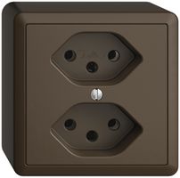 AP-Steckdose EDIZIOdue 2×T13 coffee