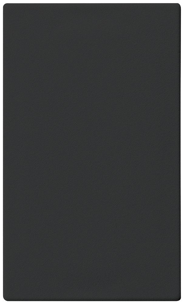 Blindabdeckplatte Hager FLF 3/5 m.Kunststoff-Federn für Metallausschnitt schwarz