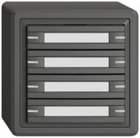 Poussoir KNX RGB AP EDIZIO.liv SNAPFIX® capteur temp.RGB-LED étiqu.8×com.1T grf