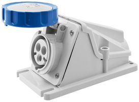 AP-Steckdose CEE Gewiss 309 HP 3P 32A 230V bl 6h IP67 Schraube 170×105mm