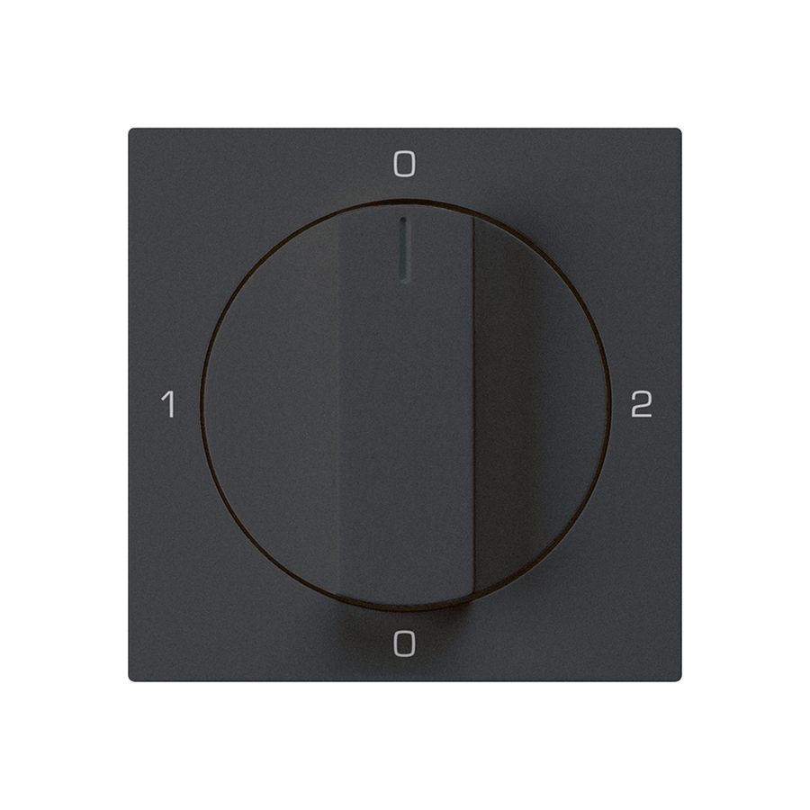 Frontset für Drehschalter S2 schwarz 60×60mm kallysto 0-1-0-2