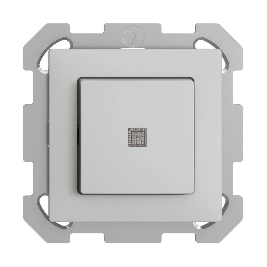 UP-Leuchtdruckschalter EDIZIOdue 3/1L hellgrau, mit Linse, LS, LED gelb