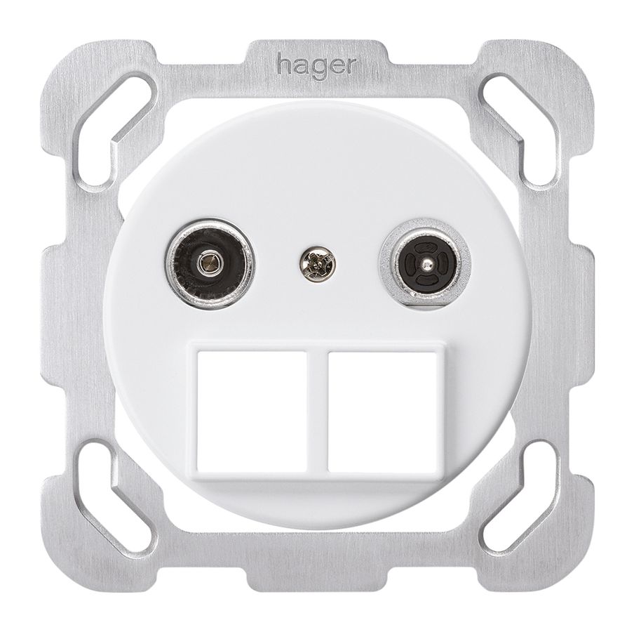 UP-Multimediadose basico TV-R Bauart B 10.5dB 2GHz weiss