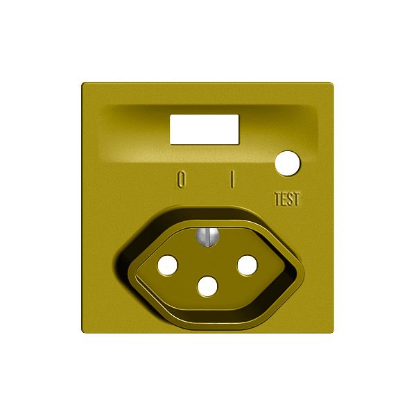 Frontset EDIZIOdue zu FI-Steckdose olive