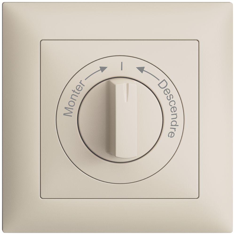 Kit frontale Monter->I<- Descendre EDIZIOdue 88×88mm crema