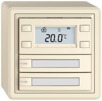 Poussoir RTH AP EDIZIO.liv SNAPFIX® a.RGB-LED étiqu.2×touches comm.1T cr