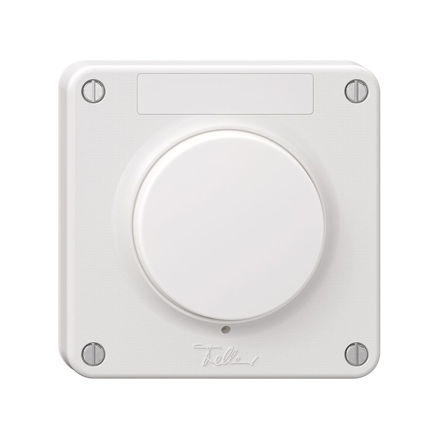 Sonnerie-Drucktaster NEVO N.CO Namensschild Membr.weiss 16A 230 VAC m.Steckkl.ws