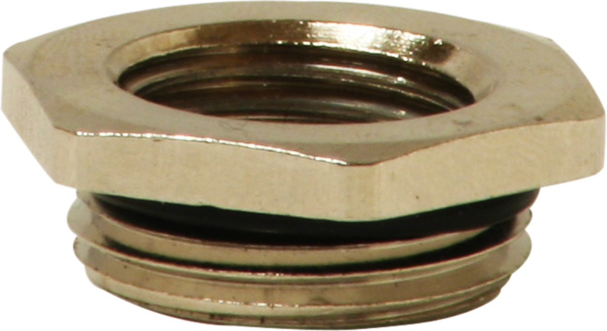 Reduktion 6-kant M20×1.5 aussen/M16×1.5 innen Messing vernickelt