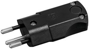 Winkelstecker Steffen STEKO MID T12 schwarz 10A 250VAC