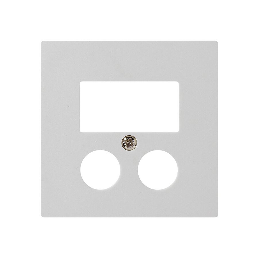 Placca frontale 2×Koax+2×RJ45 kallysto HomeWay grigio chiaro