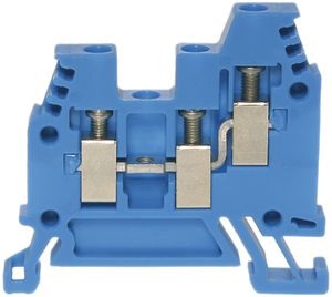 Morsetto di passaggio componibile Woertz 0.5…4mm² 32A 800V vite 3×1 DIN 35mm bl