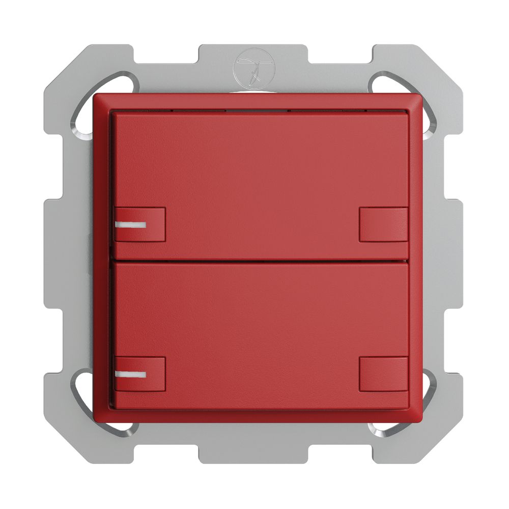 UP-KNX-Taster RGB EDUE, 250mW, m.RGB-LED, 2×Taste, 2×Tastenb., ber