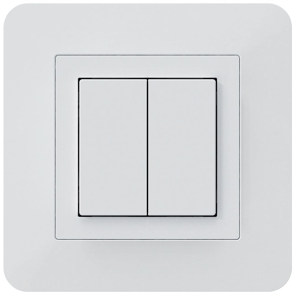Poussoir KNX ENC Hager BA kallysto.trend C double 94×94mm blanc