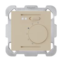 UP-Raumthermostat kallysto beige für Fussbodenheizung mit Befestigungsplatte