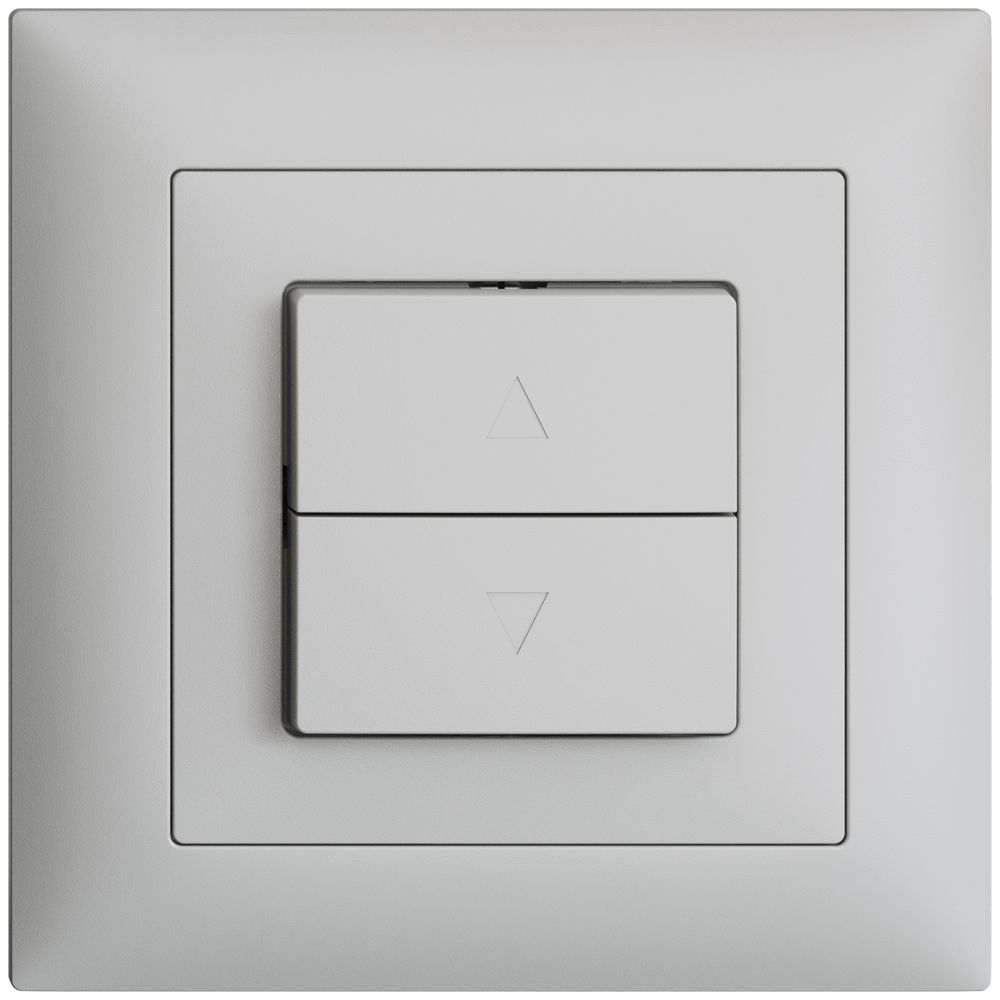 UP-Frontset EDIZIOdue FMI hellgrau für Storentaster/-schalter