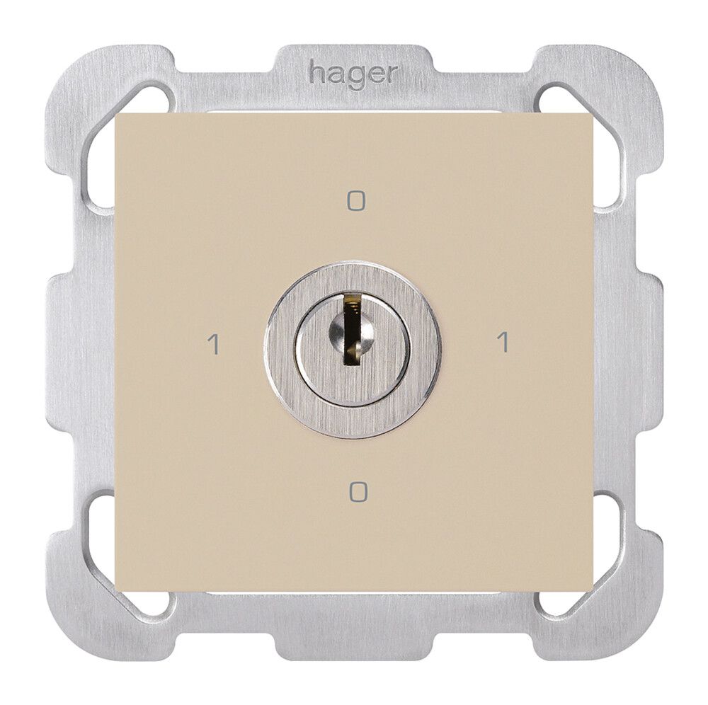 UP-Drehschalter kallysto 0/1L beige mit Schloss Kaba 8
