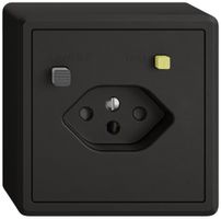 AP-Steckdose FI EDIZIO.liv 1×T13 mit Shutter sz