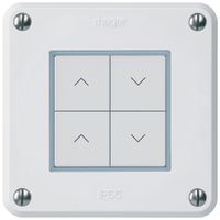 UP-KNX-Storentaster Hager BA robusto C 4-fach 86×86mm weiss