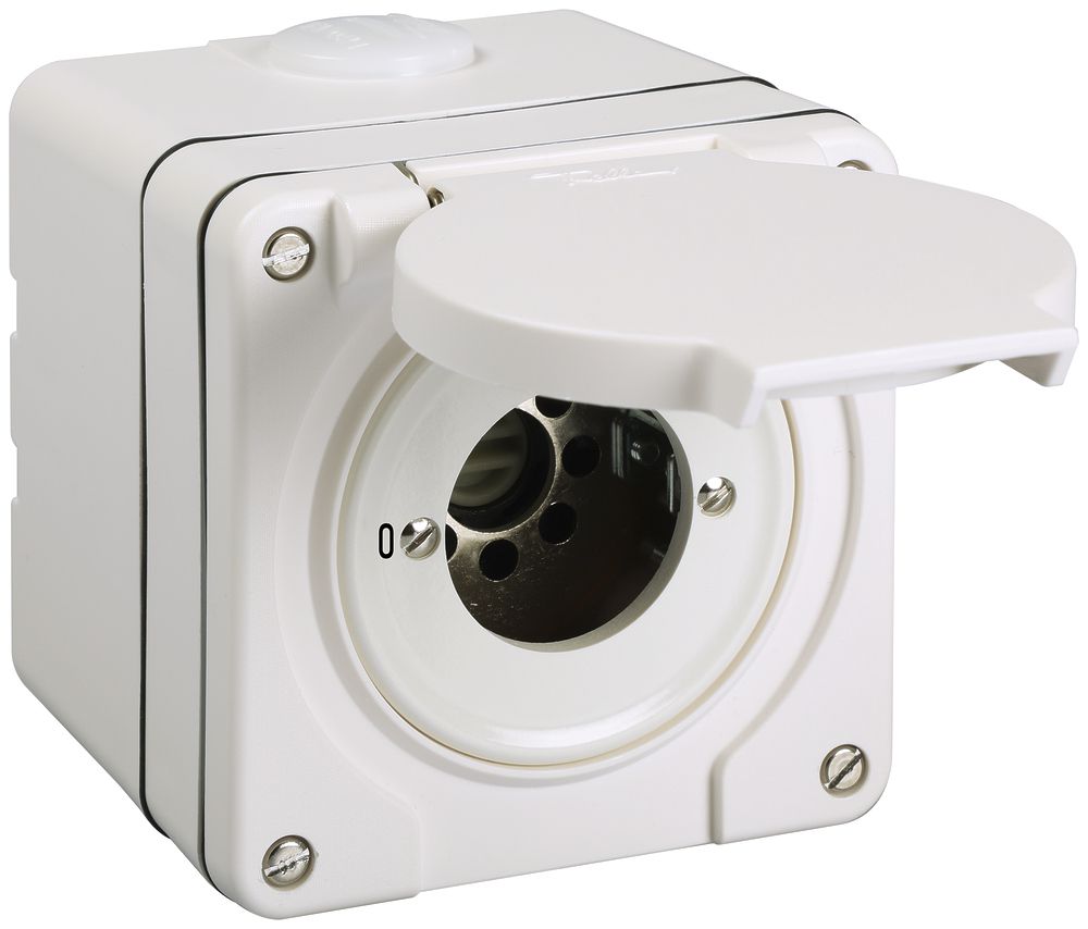 AP-Ausschalter ohne Zylinder NEVO 2P, IP55, 0-1, Abz.9, weiss