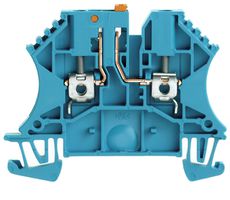 Borne de test sectionnable Weidmüller WTR 2.5 connexion à vis pivotant TS35 bleu