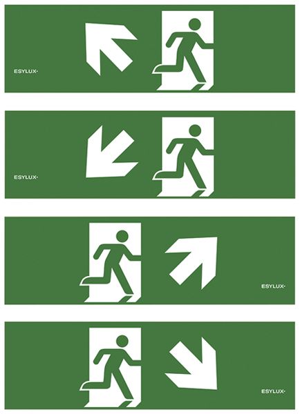 Piktogramm-Set ESYLUX SLX FLAT 14 OR/OL/UR/UL