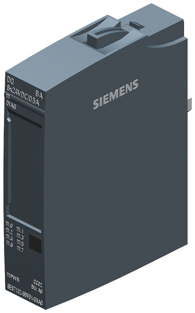 SPS-Ausgabemodul Siemens SIMATIC ET200SP DQ 8×24VDC/0.5A BA A0 CC02