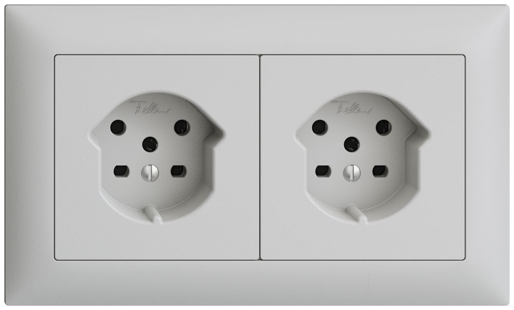 UP-Kombination I-I EDIZIOdue 2×T15 horizontal hellgrau