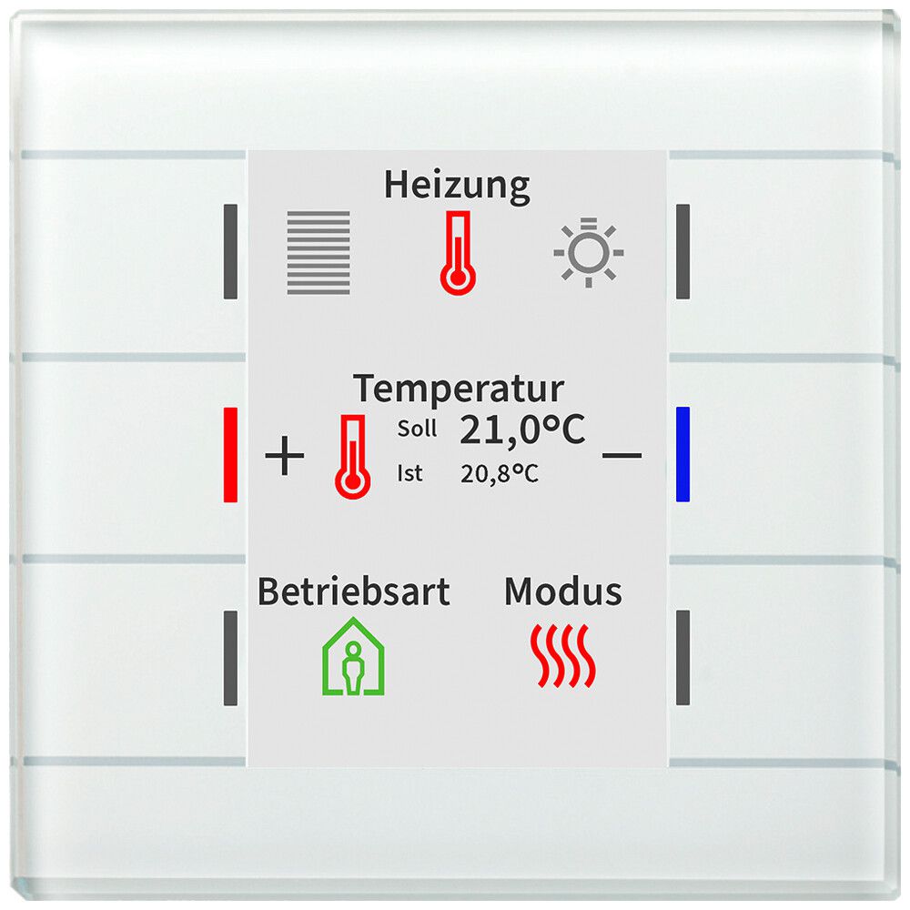 Appareil de contrôle KNX ENC MDT BE-GT2TW.02 6t/6a écran temp.verre blanc