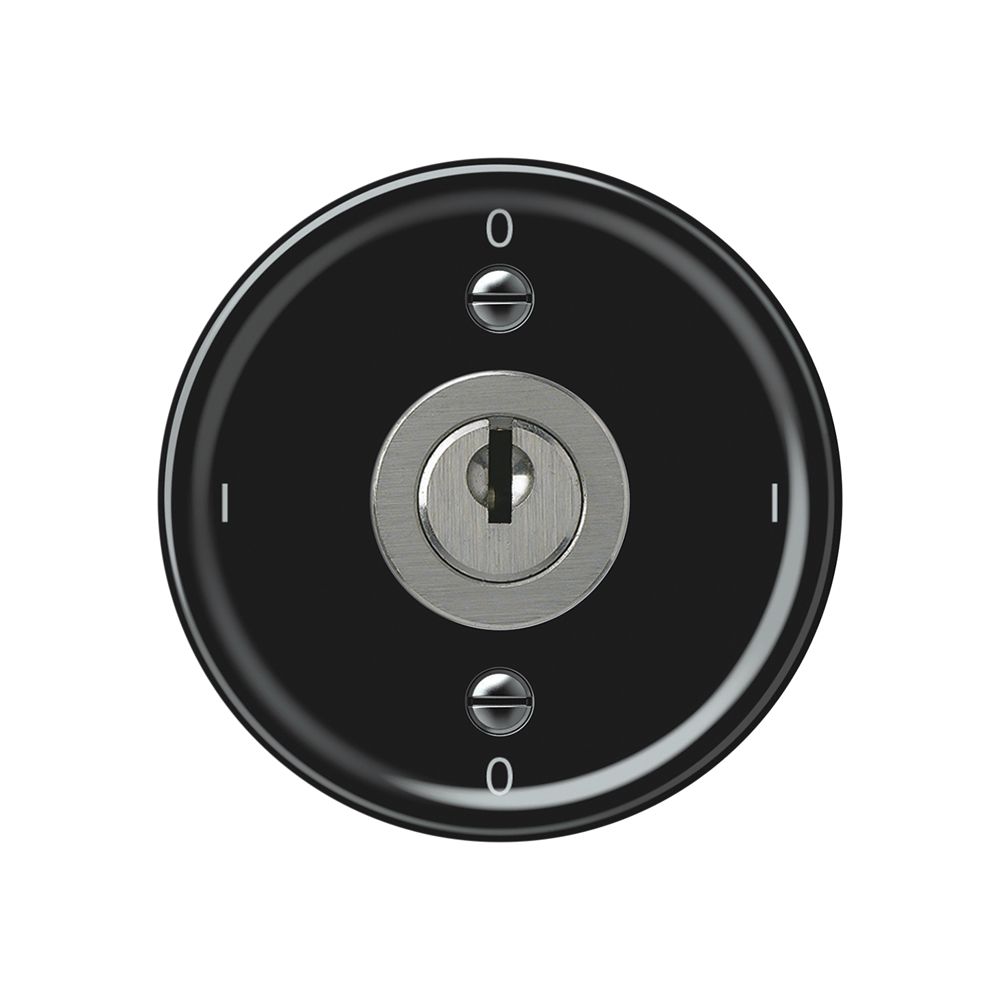 Interruttore a chiave origin interruttore 0/1L 16A 250V 0-I-0-I 60×60mm nero