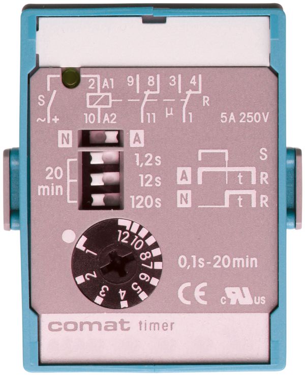 Zeitrelais ComatReleco C64, 110…240VUC, Gehäuse blau/grau