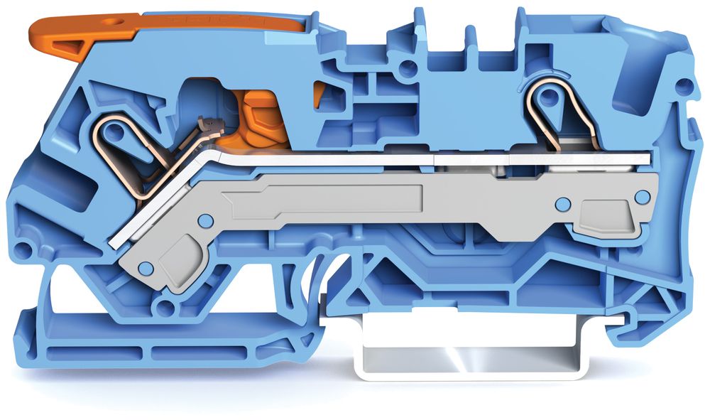 Borne de passage WAGO TopJob-S 6mm² 2L bleu série 2106