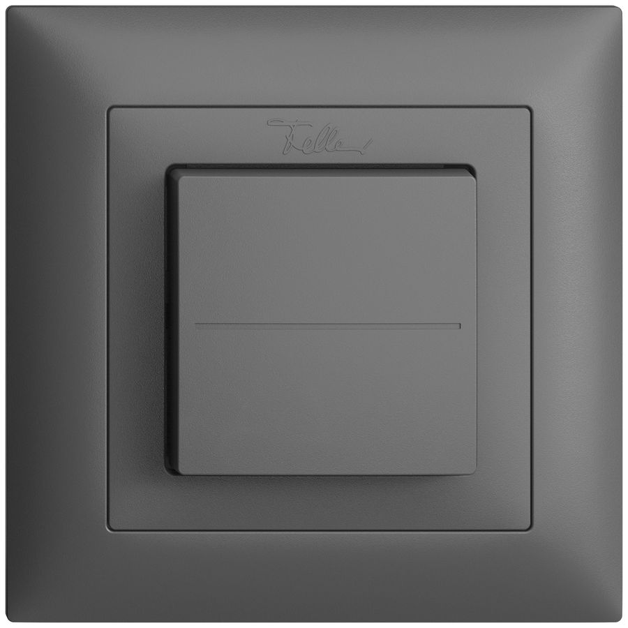 Funktaster EnOcean Feller EDIZIOdue FMI, 2K/1T, batterielos, dunkelgrau