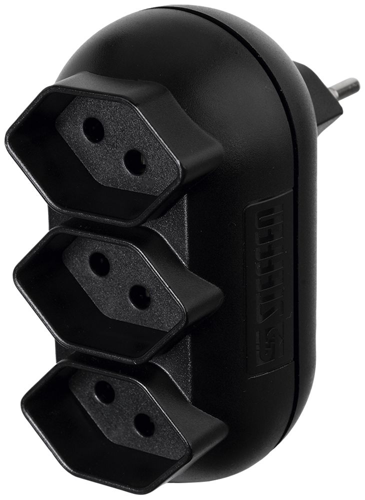 Fiche multiple Steffen STRONG 3×T13 10A 230V IP20 noir