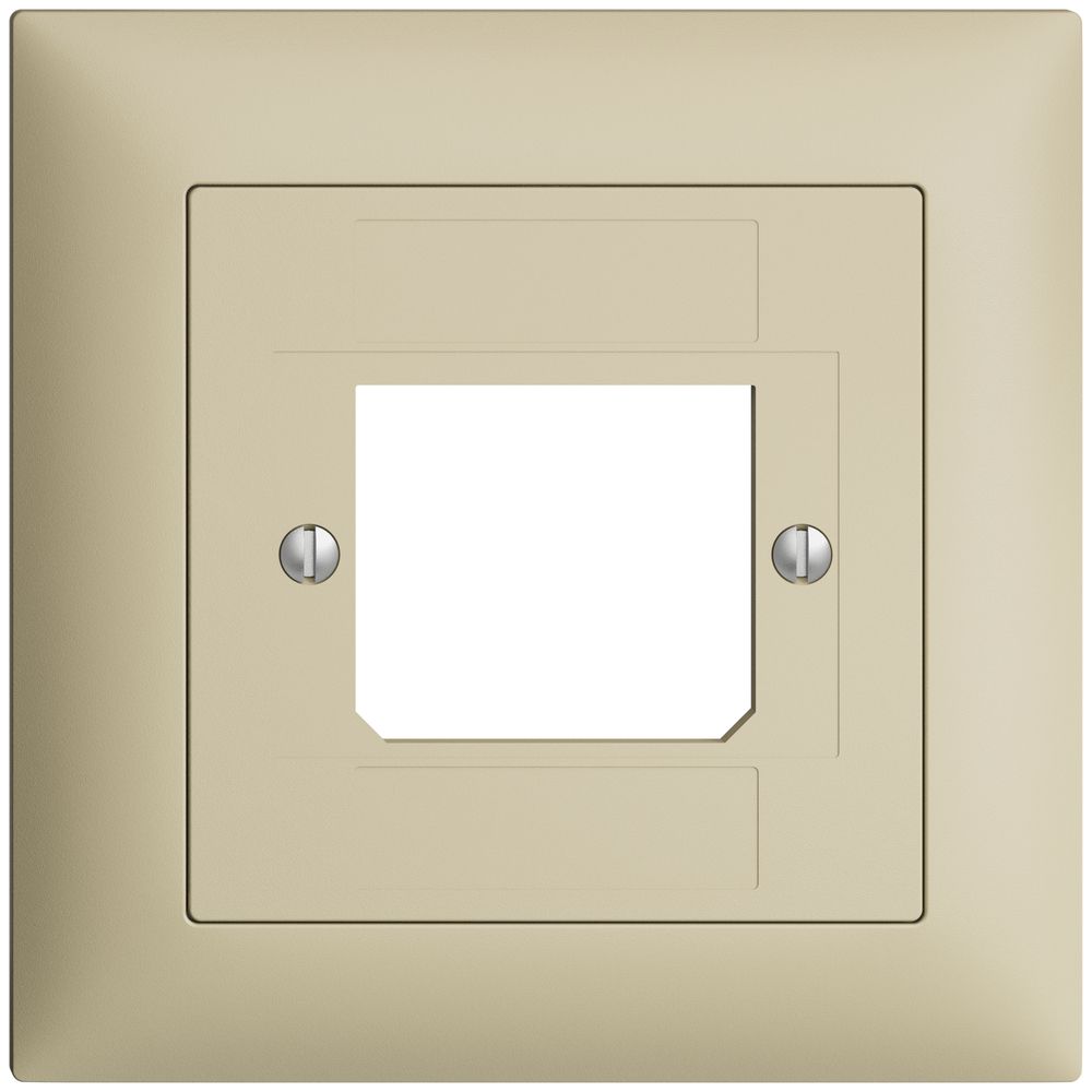 Frontset EDIZIOdue vanille 88×88mm 1×TT 3×RJ