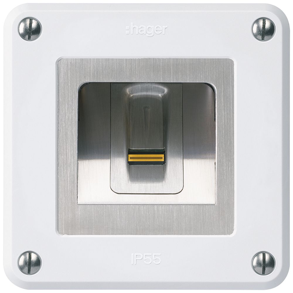 Lecteur d'empreintes digitales NUP Hager ekey-arte robusto C blanc