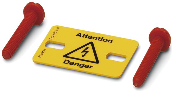 Warnschild WS 4-5 für 4 Klemmen 5mm