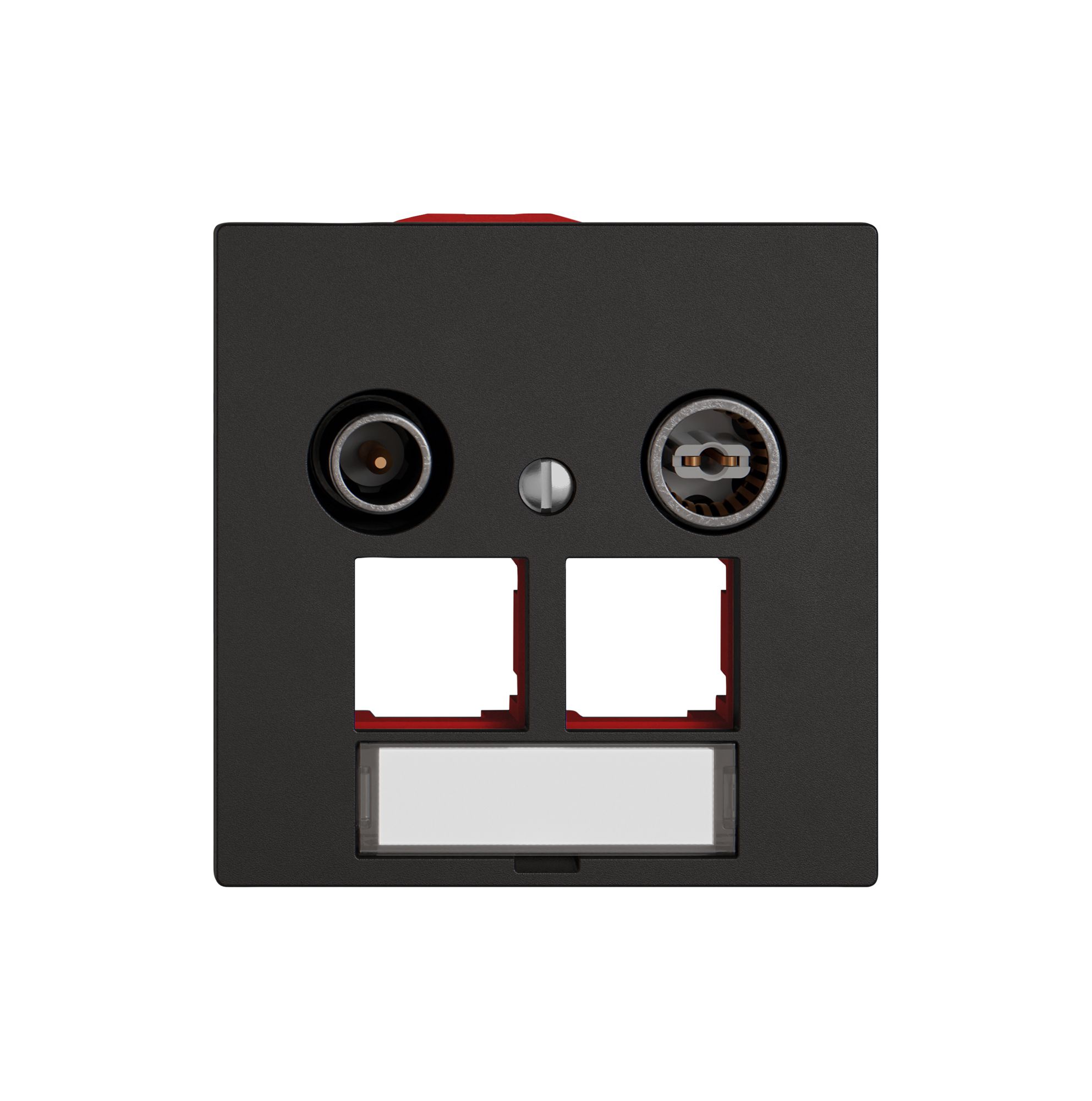 Prise multimédia TV-R EDIZIO.liv SNAPFIX® EASYNET p.2×RJ45 S-One 15dB no