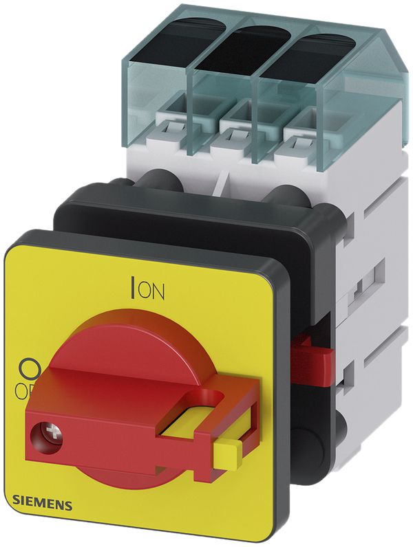 Interrupteur de charge Siemens SENTRON 3LD3 frontal 40A 3L 48×48mm ro/jn